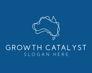 Australia Map Outline logo design