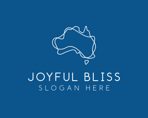 Australia Map Outline logo design