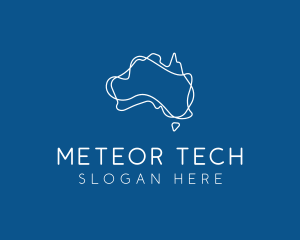 Australia Map Outline logo design