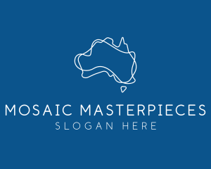 Australia Map Outline logo design