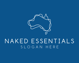 Australia Map Outline logo design