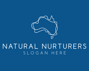 Australia Map Outline logo design