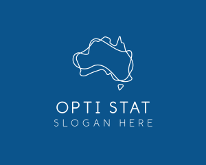 Australia Map Outline logo design