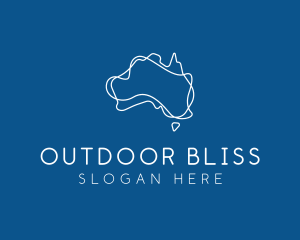 Australia Map Outline logo design