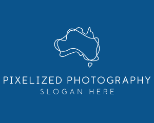 Australia Map Outline logo design