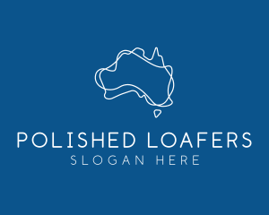 Australia Map Outline logo design