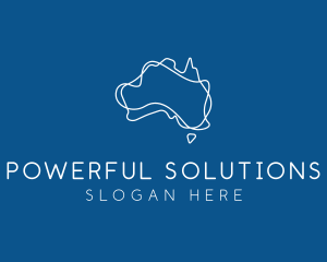 Australia Map Outline logo design