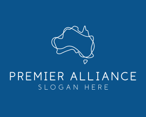 Australia Map Outline logo design