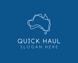 Australia Map Outline logo design