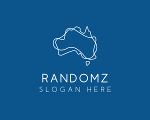 Australia Map Outline logo design