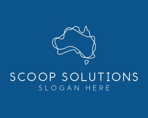 Australia Map Outline logo design