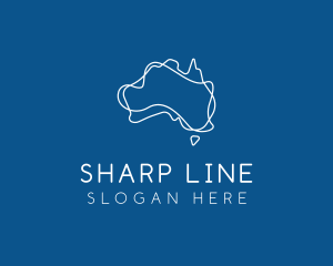 Australia Map Outline logo design