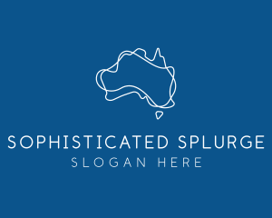 Australia Map Outline logo design