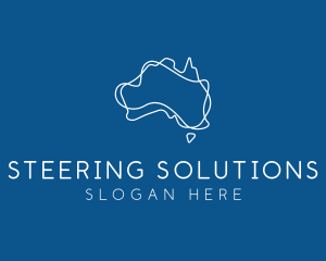 Australia Map Outline logo design