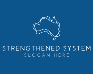 Australia Map Outline logo design