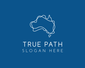 Australia Map Outline logo design