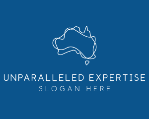 Australia Map Outline logo design