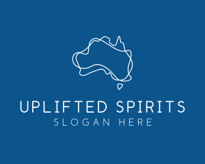 Australia Map Outline logo design