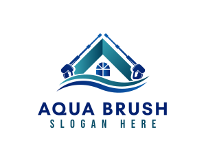 Pressure Washer Home  logo design