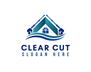 Pressure Washer Home  logo design