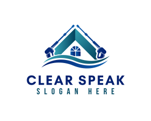 Pressure Washer Home  logo design