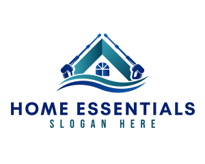 Pressure Washer Home  logo design