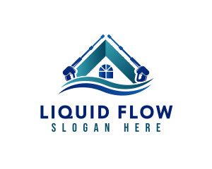 Pressure Washer Home  logo design