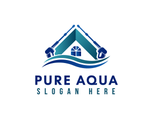 Pressure Washer Home  logo design