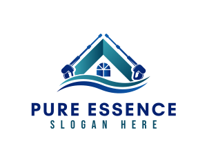 Pressure Washer Home  logo design