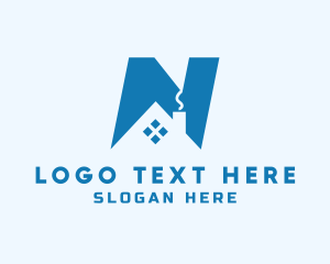Blue House Letter N logo