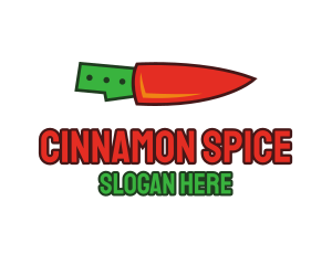 Chili Knife Cooking logo design