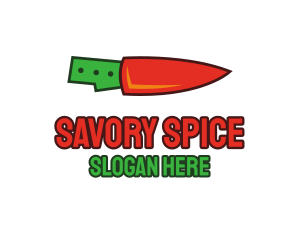 Chili Knife Cooking logo design