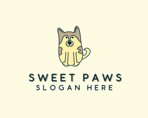 Cute Puppy Dog logo design