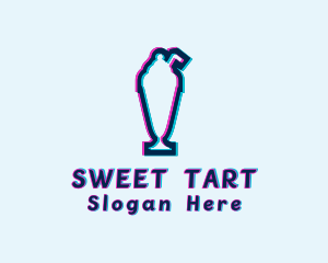 Ice Cream Sundae Anaglyph logo design