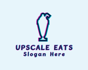 Ice Cream Sundae Anaglyph logo design