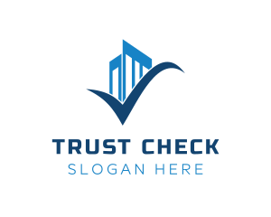 Blue Check Building logo