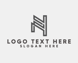 Professional Firm Monoline Letter N logo design