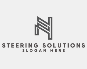 Professional Firm Monoline Letter N logo design