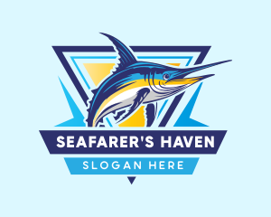 Ocean Fish Marlin logo design