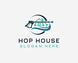 Pressure Wash House Disinfection logo design