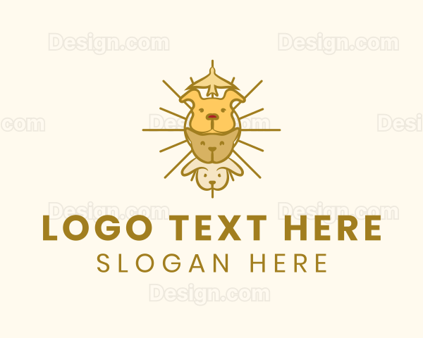 Cute Pets Totem Sun Logo