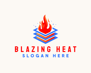 Industrial Fire Heating  logo design