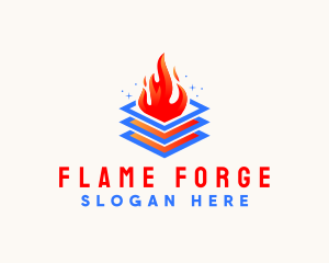 Industrial Fire Heating  logo design