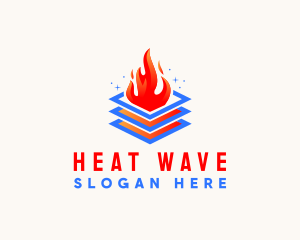 Industrial Fire Heating  logo design