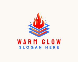 Industrial Fire Heating  logo design