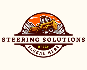 Mountain Mining Excavator logo design