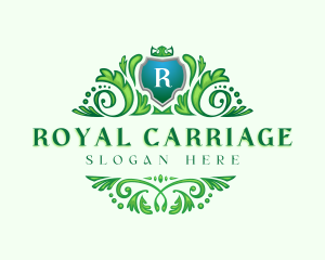 Royal Garden Shield Crest logo design