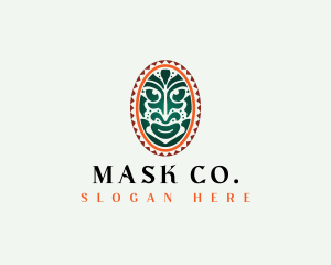 Polynesian Tribal Mask logo