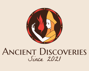 Ancient Sorceress Woman  logo design