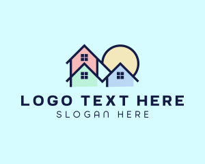 Colorful Neighborhood House logo